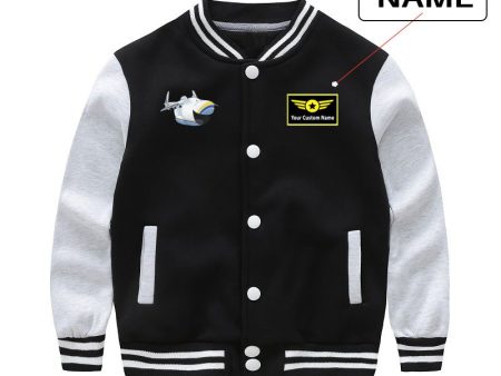 Antonov 225 Mouth Designed  CHILDREN  Baseball Jackets Sale