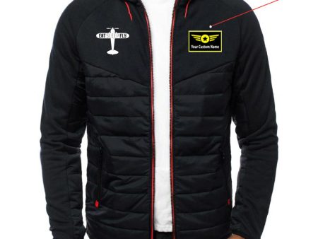 Eat Sleep Fly & Propeller Designed Sportive Jackets Fashion