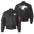 Antonov 225 Mouth Designed  Women  Bomber Jackets Fashion