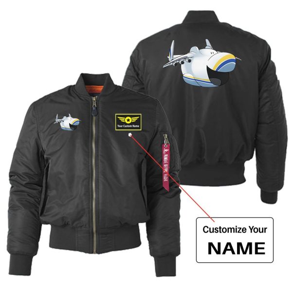 Antonov 225 Mouth Designed  Women  Bomber Jackets Fashion