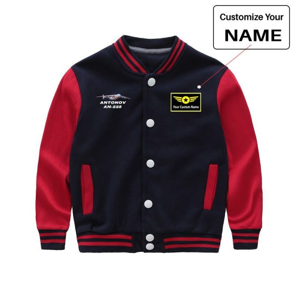 Antonov AN-225 (2) Designed  CHILDREN  Baseball Jackets For Sale