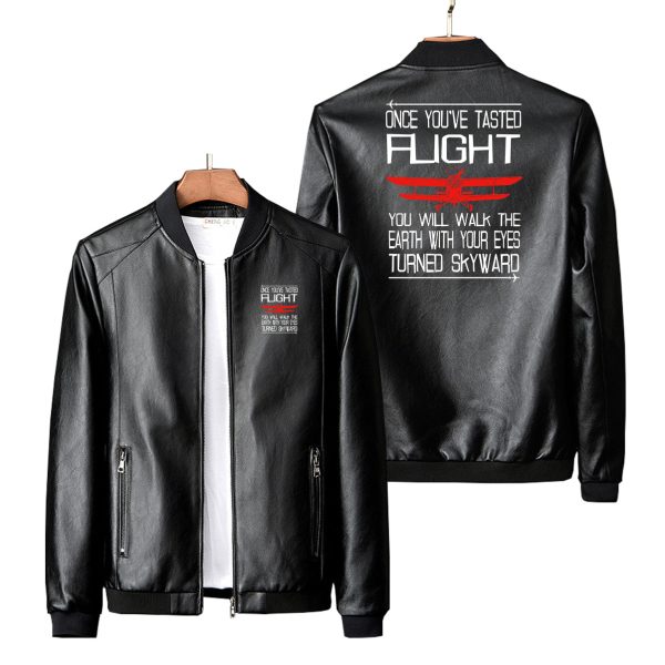 Once You ve Tasted Flight Designed PU Leather Jackets Fashion