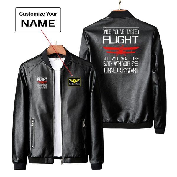 Once You ve Tasted Flight Designed PU Leather Jackets Fashion